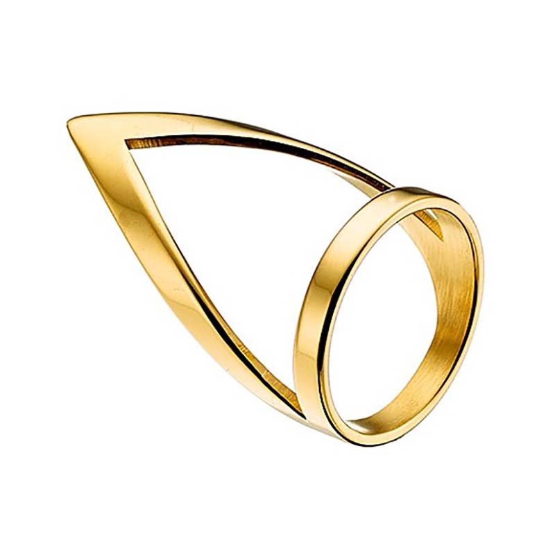 Δαχτυλίδι με Τριγωνικό Σχήμα σε Χρυσό